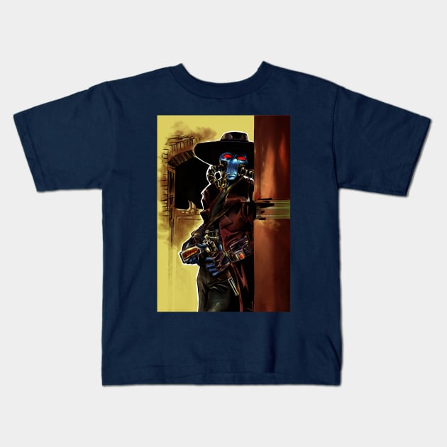 Space fearless bounty hunter Kids T-Shirt by Liaartemisa